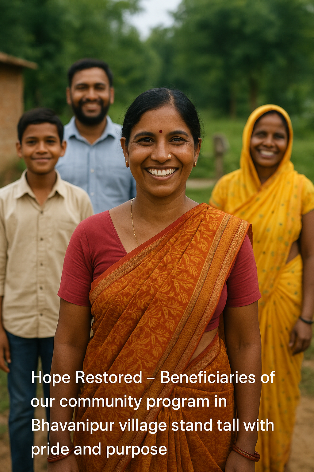 From Impact to Empowerment: Stories of Change from the Ground  “Hope restored – beneficiaries of our community program in Bhavanipur Village